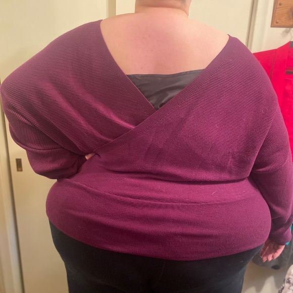 torrid Plus-Size Sweater, Purple, Size 6X - Picture 2 of 2
